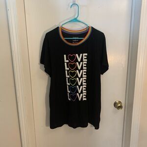 ‼️Sale‼️Torrid Black Love Rainbow Tee
